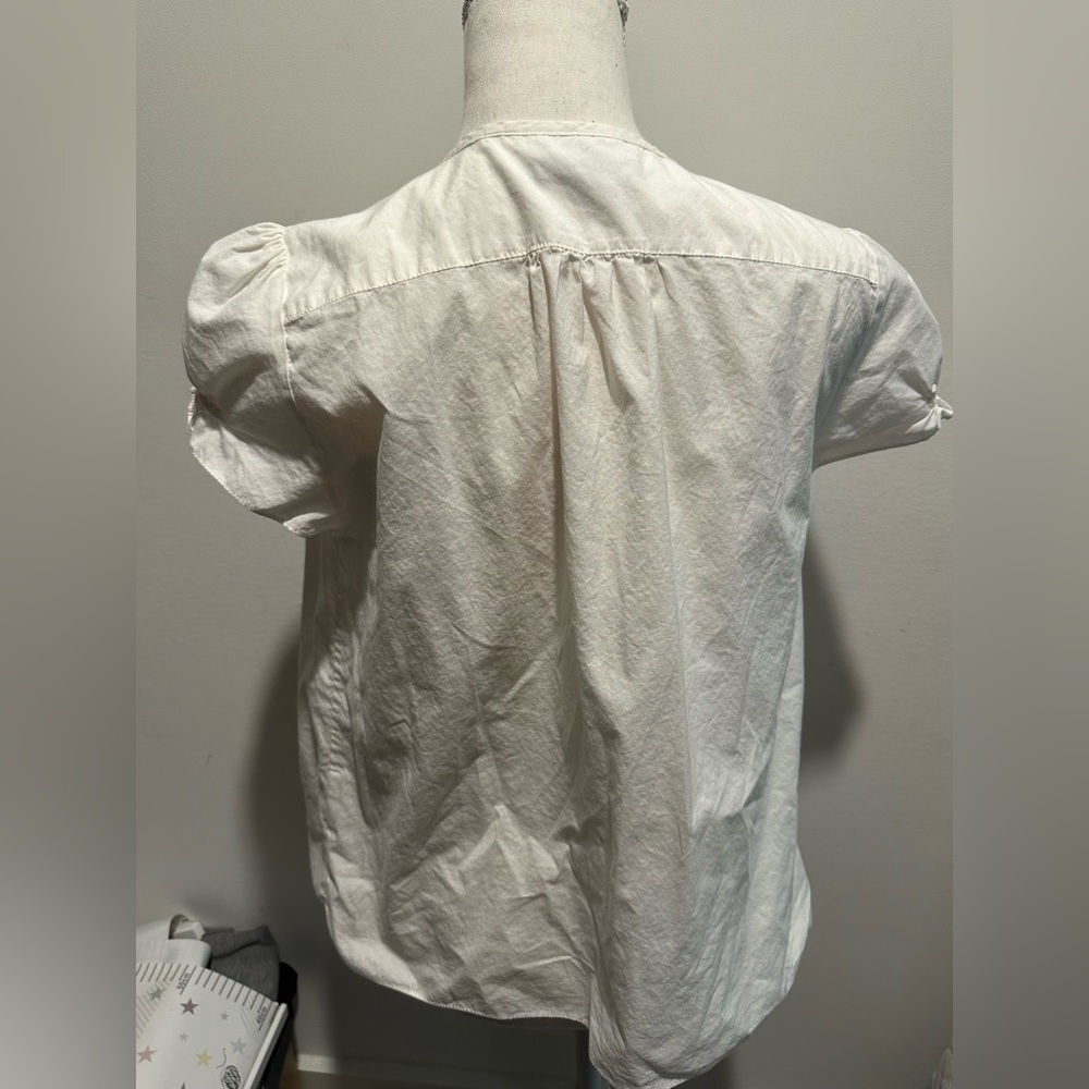 GAP White Ruffled Blouse - Picture 4 of 5
